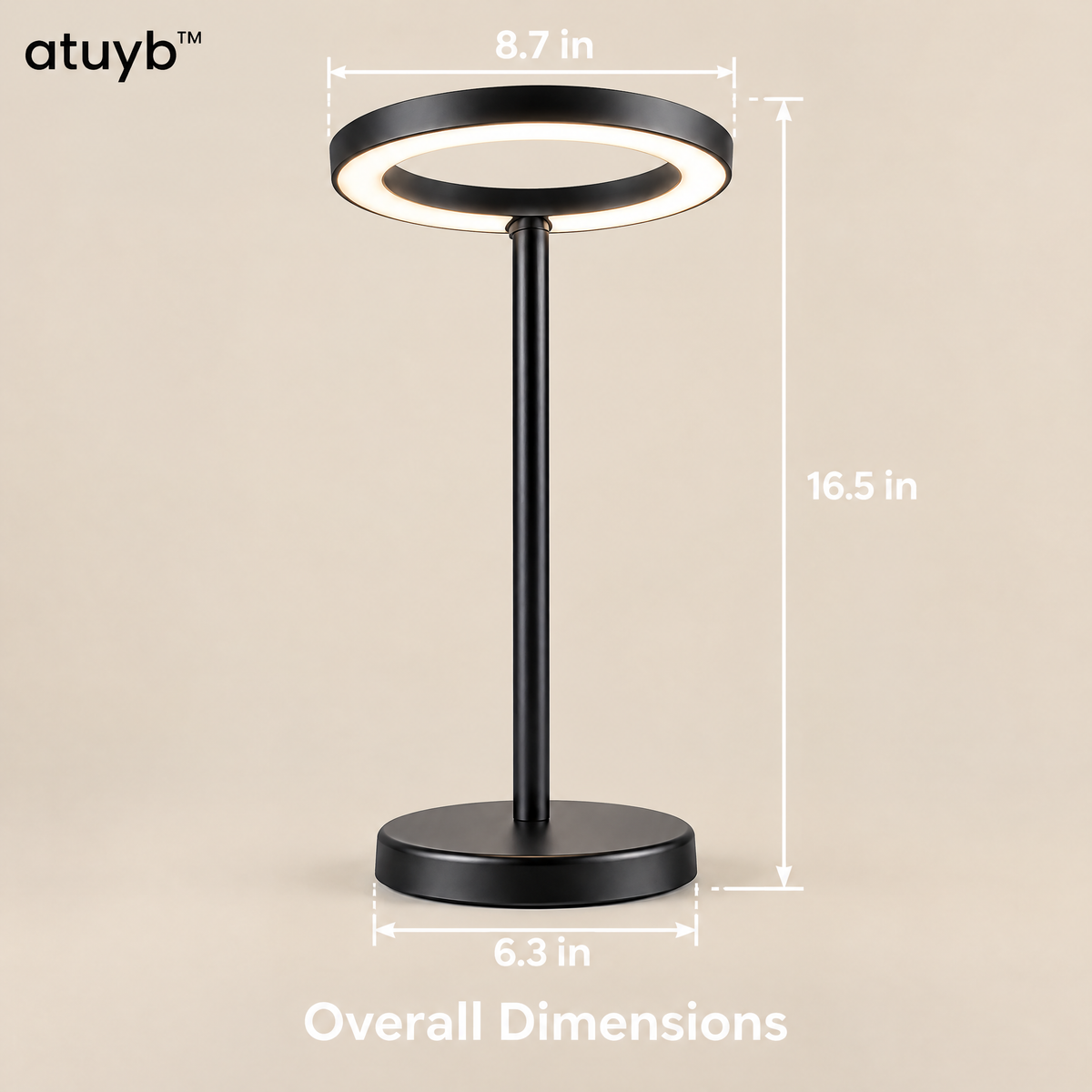 atuyb™ Halo Task Lamp dimensions image
