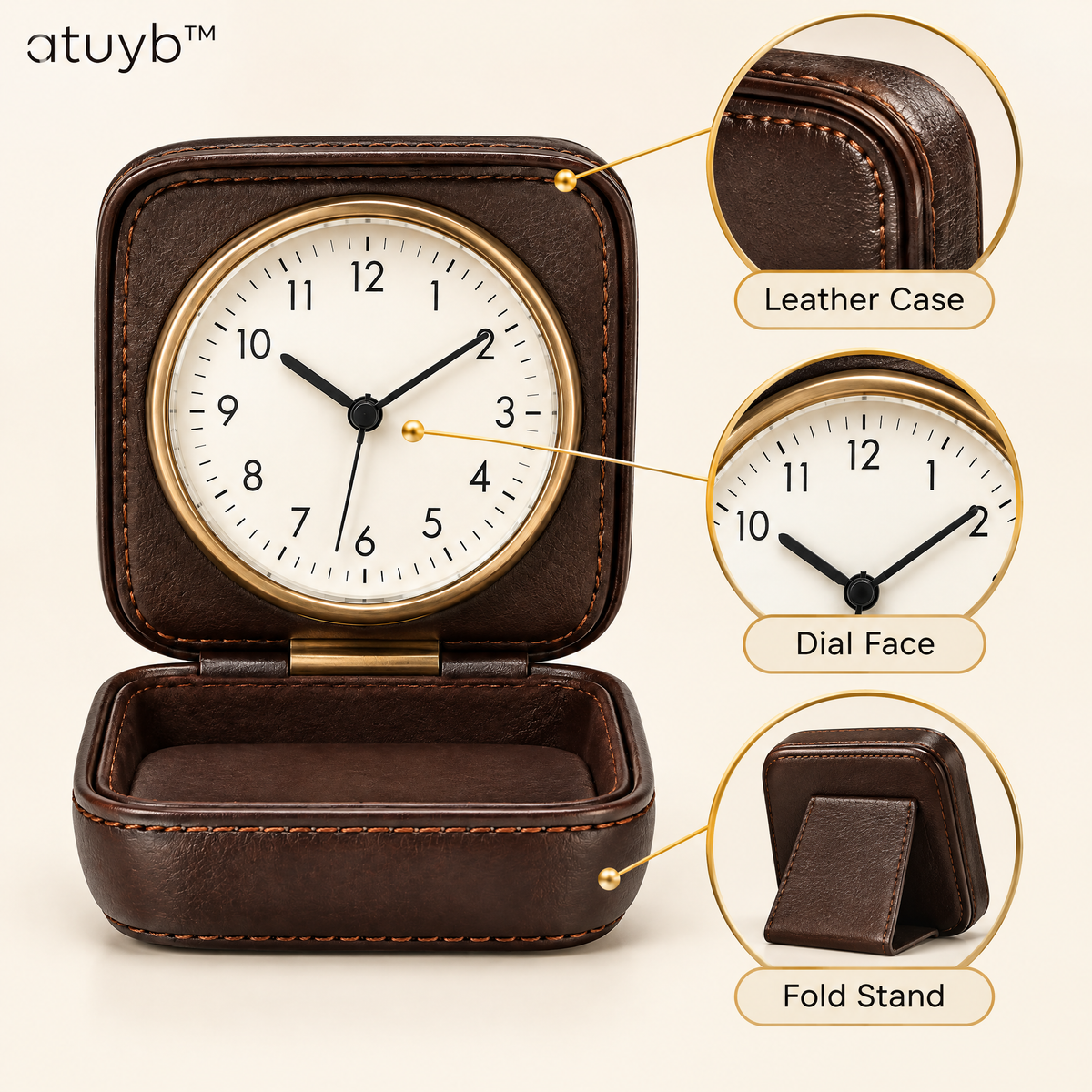 atuyb™ Drift Travel Clock detail image