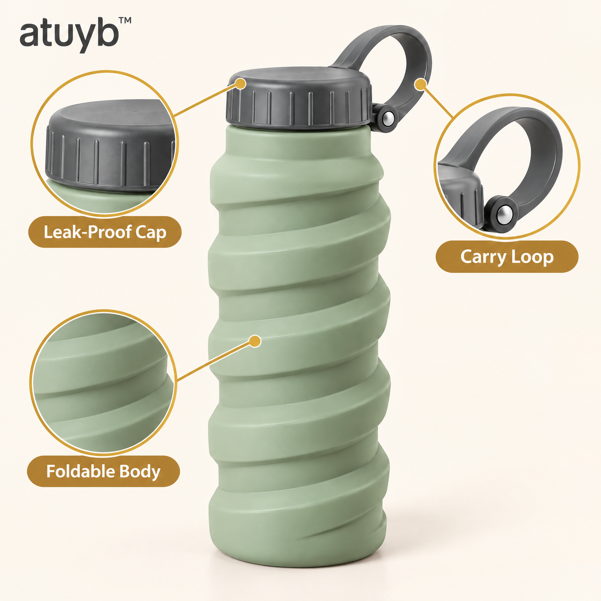 atuyb™ Fold Travel Bottle detail image